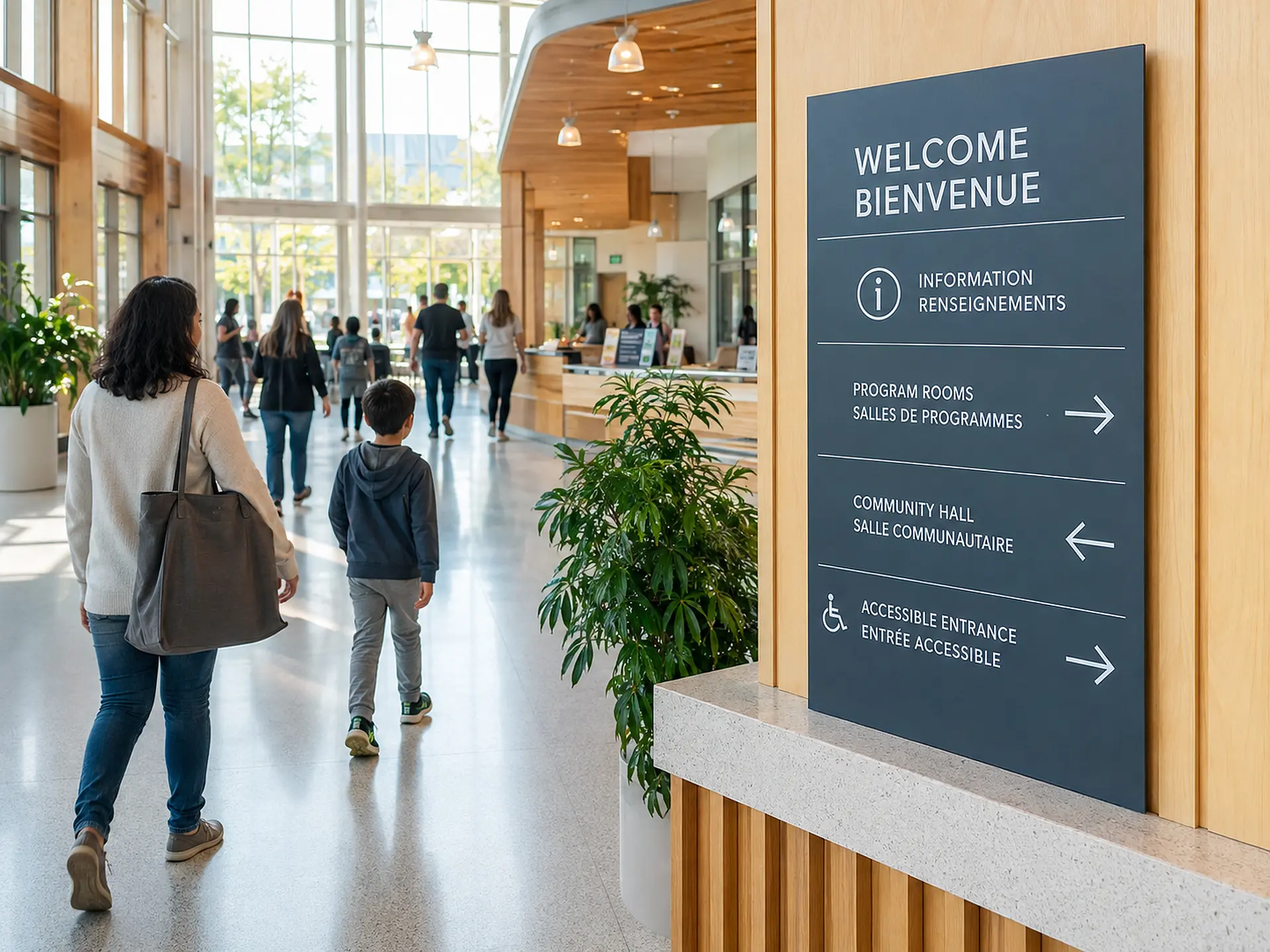 Professional bilingual English and French signage for public spaces in Ottawa