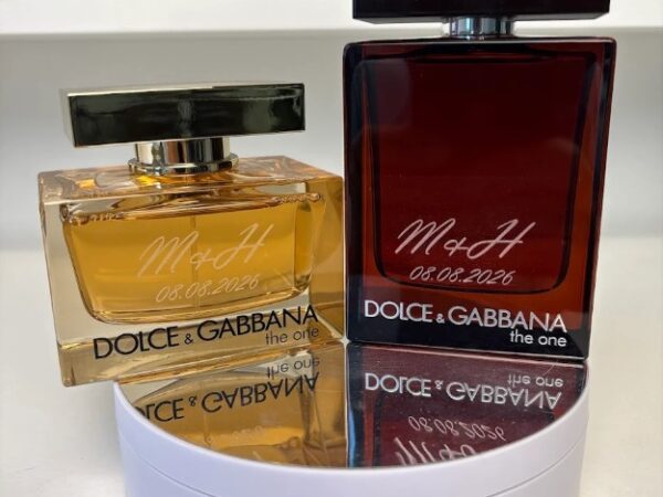 Custom engraved perfume bottles for a personalized wedding gift in Ottawa