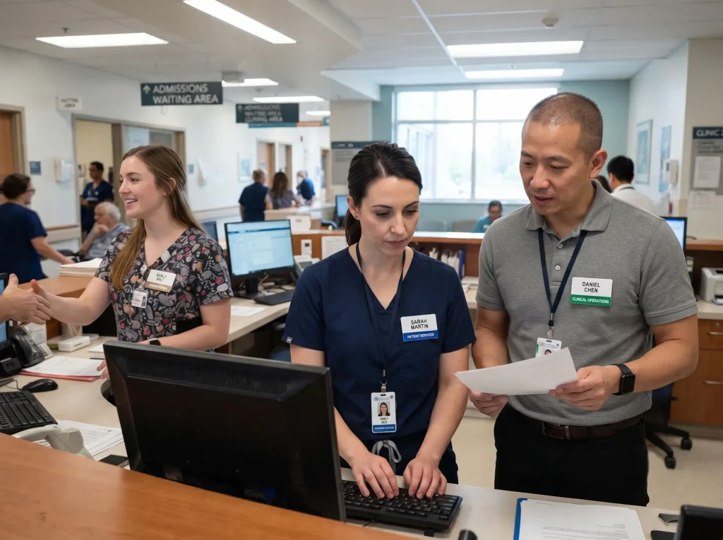 Coordinated employee identification name badge system for healthcare staff in Ottawa