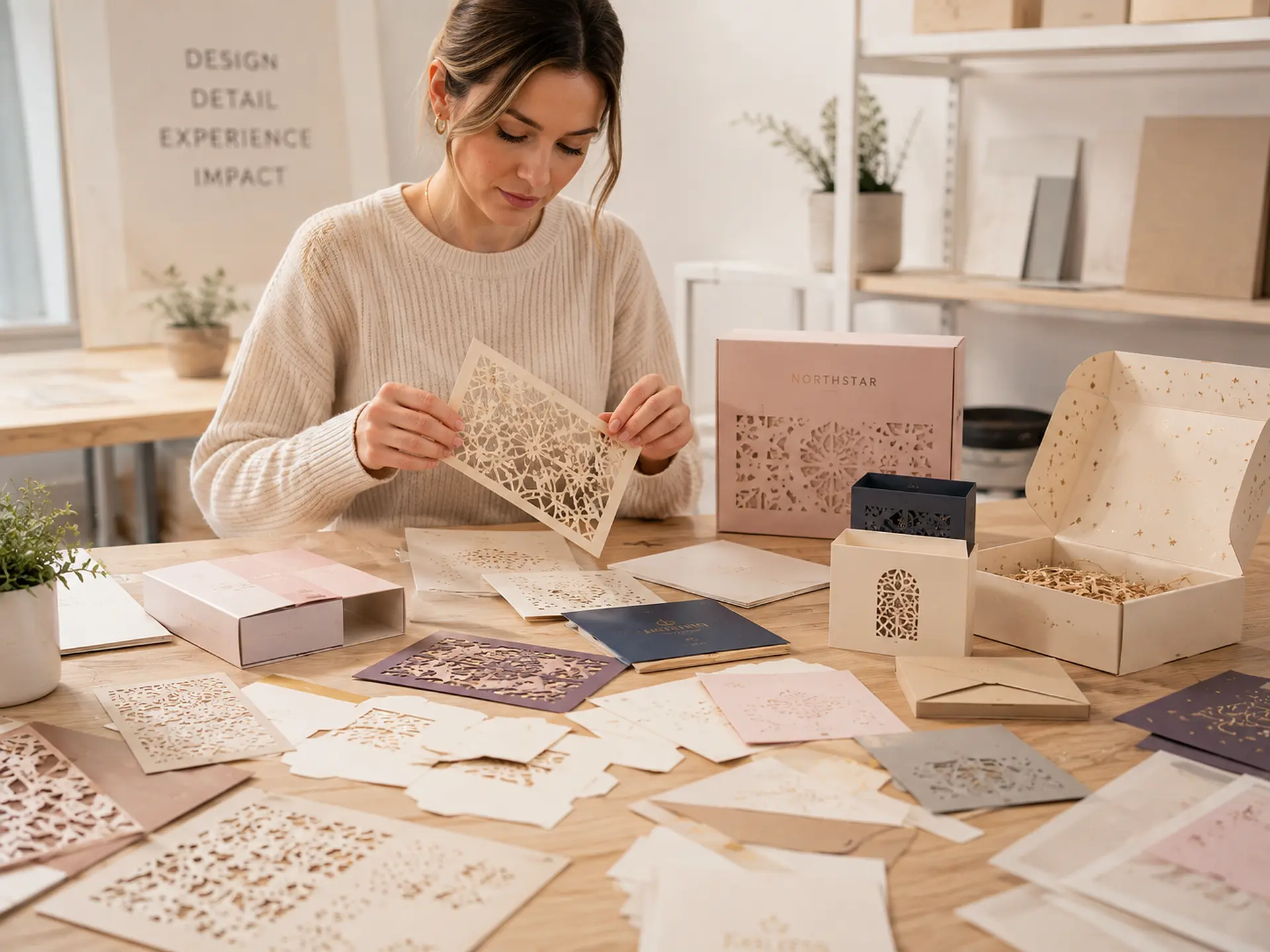 Precision laser-cut paper and custom packaging components produced in Ottawa