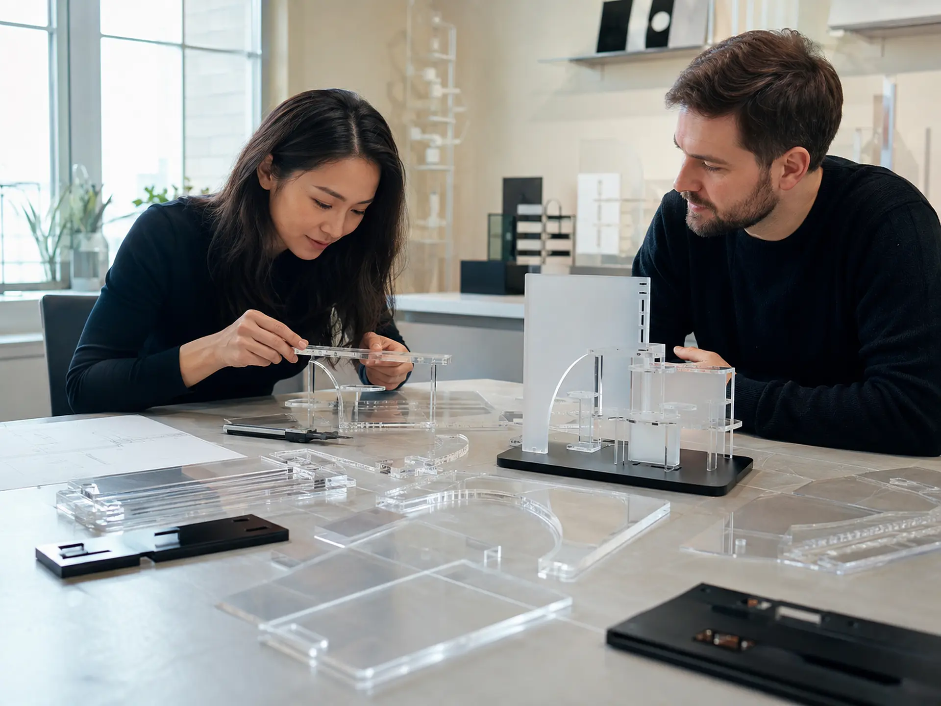 Precision laser-cut acrylic components and custom prototypes produced in Ottawa