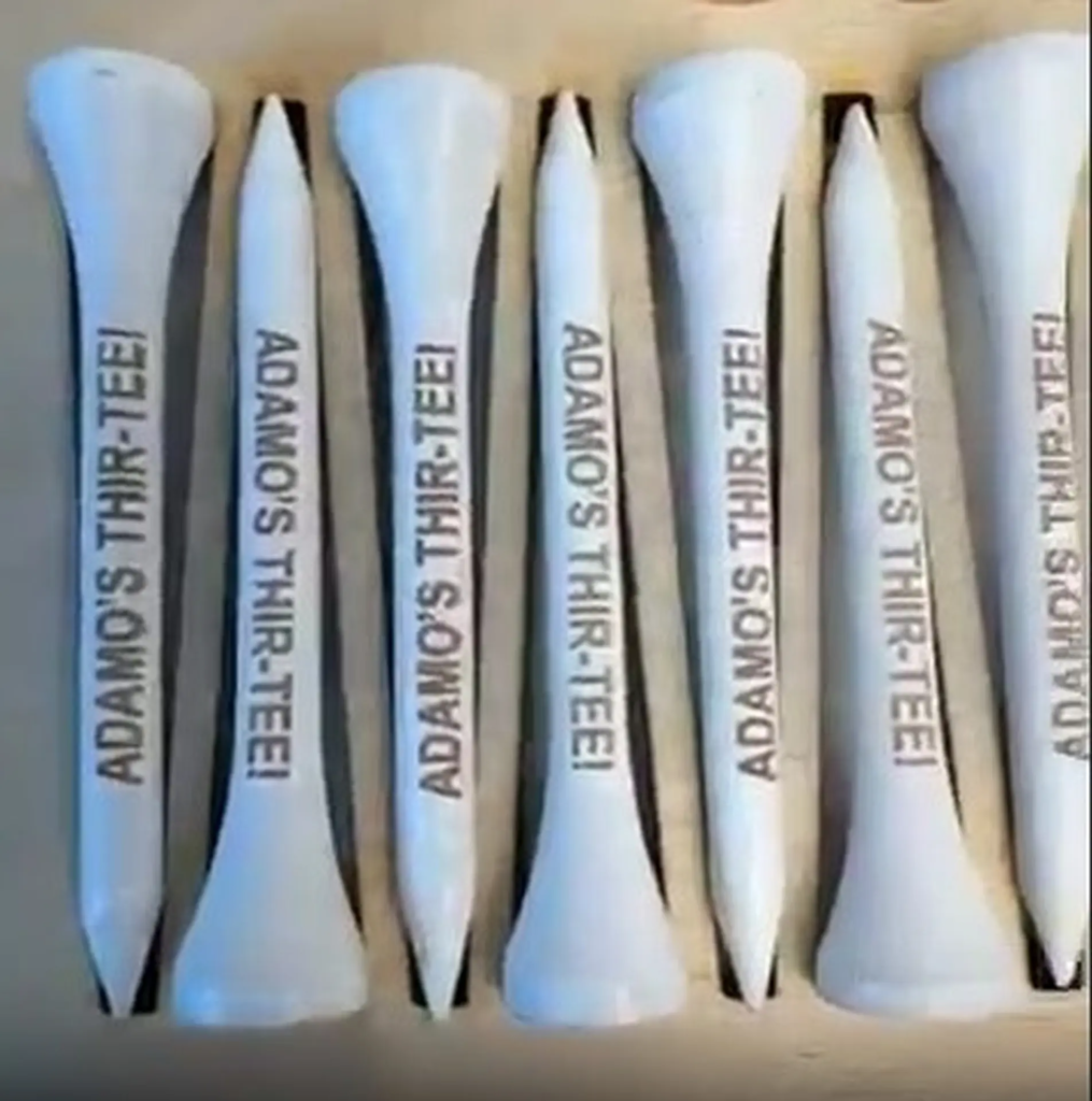 Custom golf tee engraving with personalized event text in Ottawa